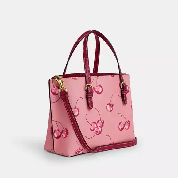 🍒🍒🍒Mollie Tote Bag 25 With Cherry Print - Picture 3 of 9